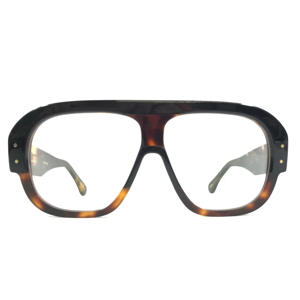 Alfred Kerbs Eyeglasses Frames NAMA BKHV Black Havana Oversized Thick 58-10-140